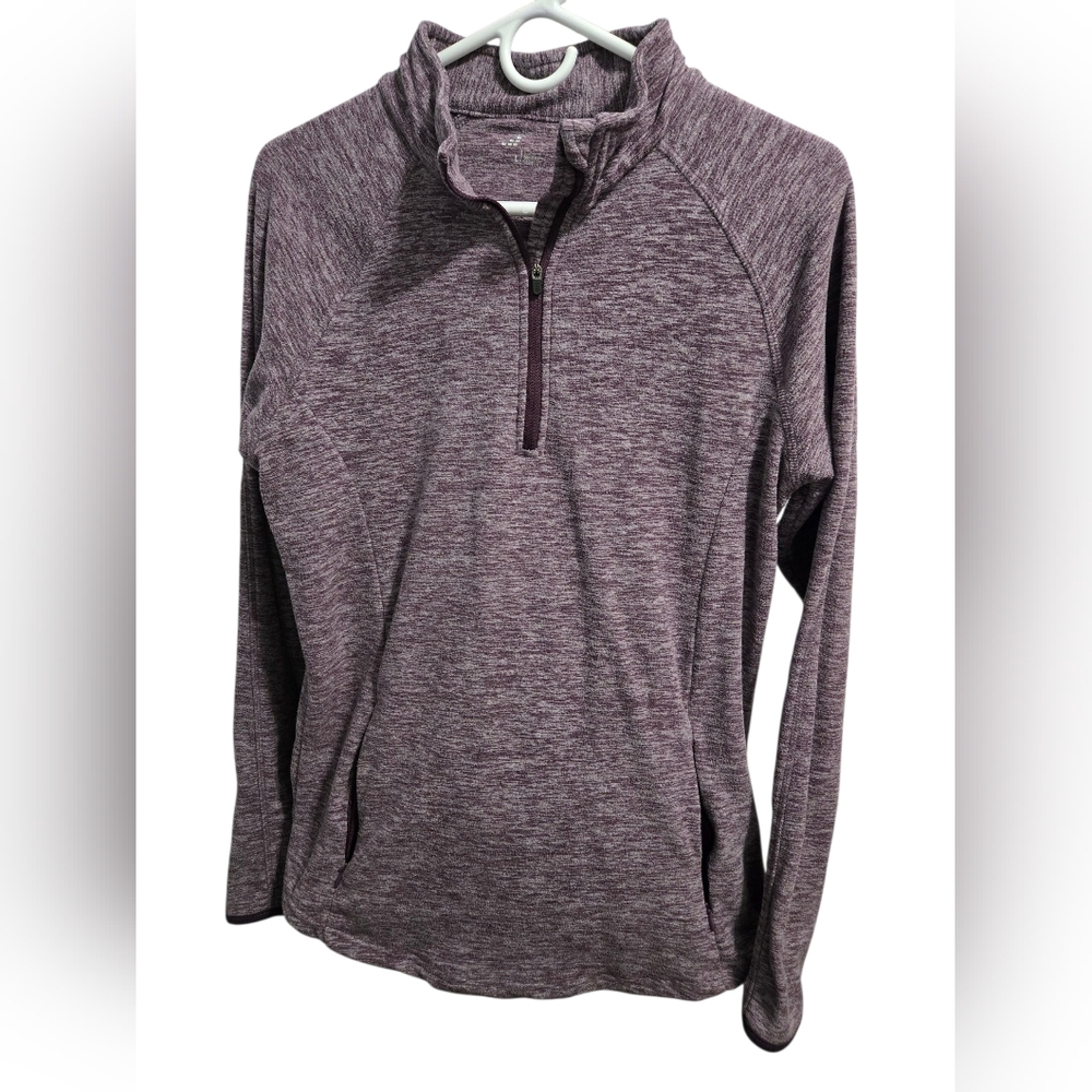 Women's BCG Fleece Plum Quarter Zip Pullover Large